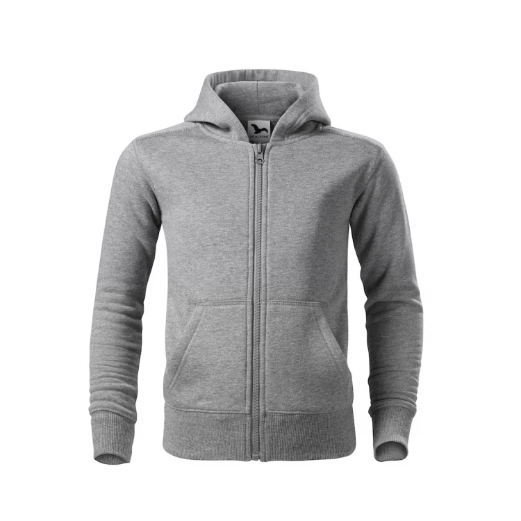 Felpa bambino aperta con zip e cappuccio