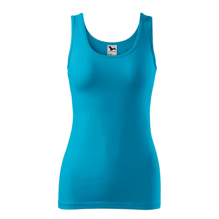 Canotta donna, modello sciancrato con spalla larga