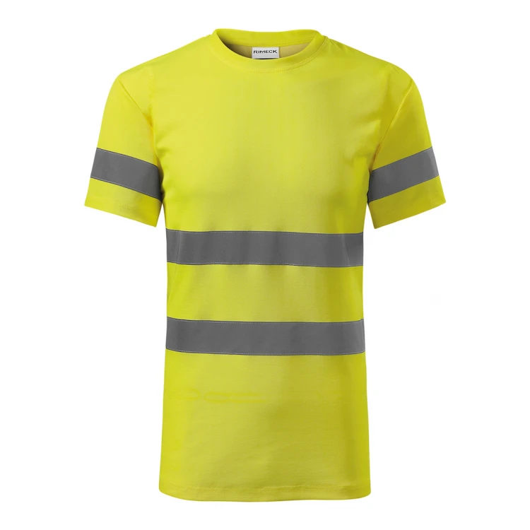 Maglietta fluo personalizzata con bande retroriflettenti