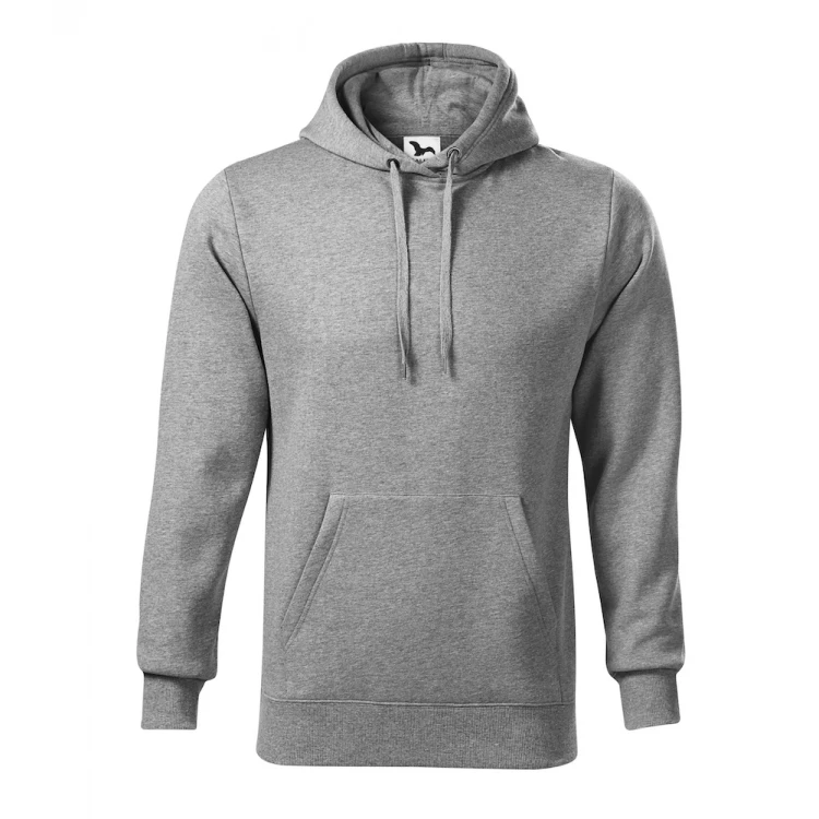 Felpa uomo con cappuccio e polsini a costine