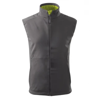 Gilet uomo in softshell con interno in pile