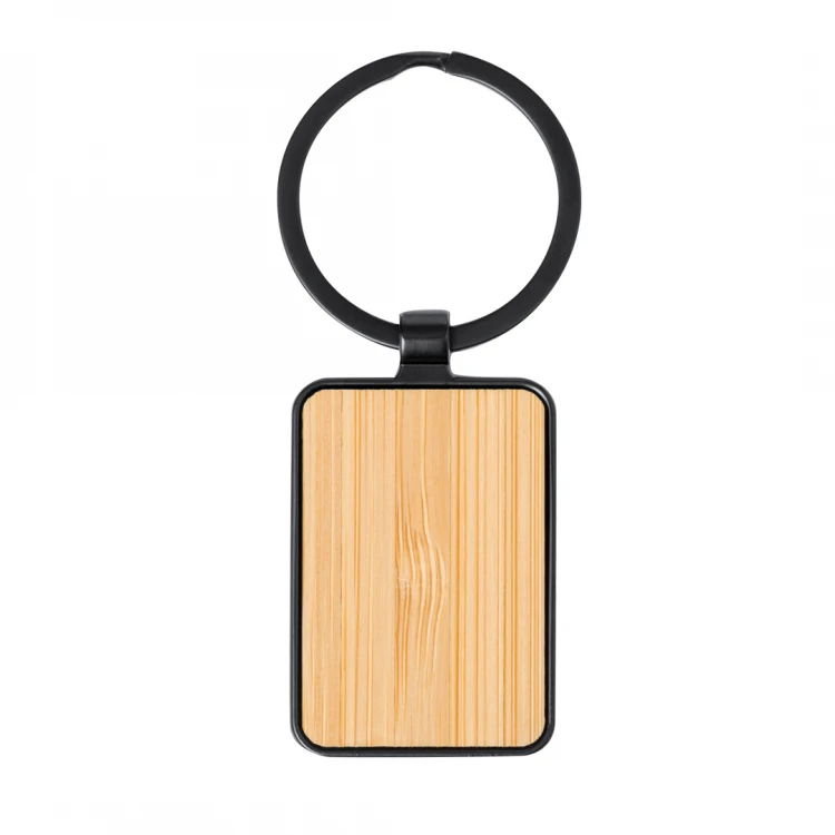 Portachiavi in metallo e bambù