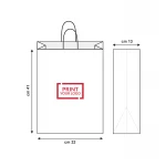 shopper in carta riciclata con manici a cordino 32x13x41 cm per uso commerciale