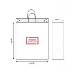Shopper carta bianca con manici a cordino 36x13x41 cm per uso commerciale