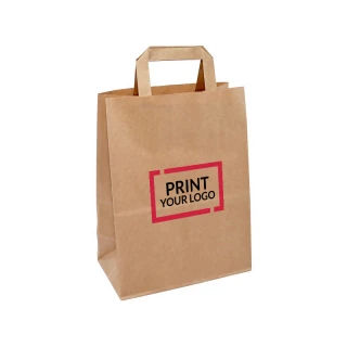 Shopper in carta avana rigata 