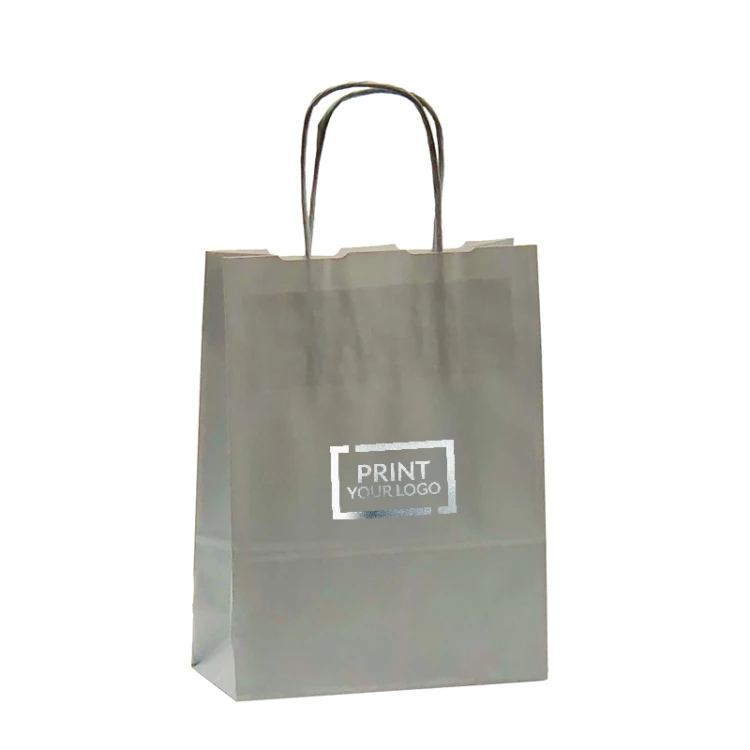 busta in carta colorata con manici in cordino 18x8x24 cm per uso commerciale