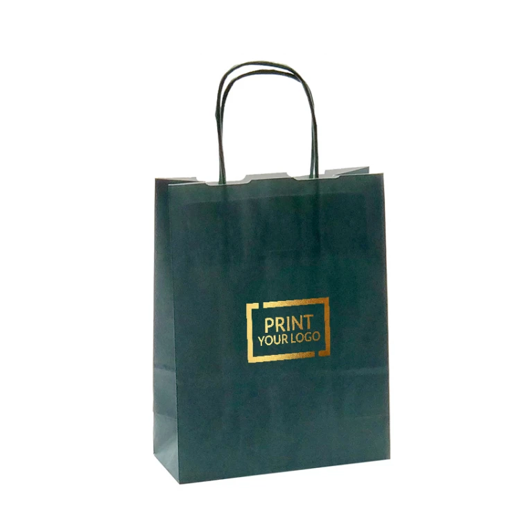 busta in carta colorata con manici in cordino 18x8x24 cm per uso commerciale