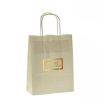 busta in carta colorata con manici in cordino 18x8x24 cm per uso commerciale