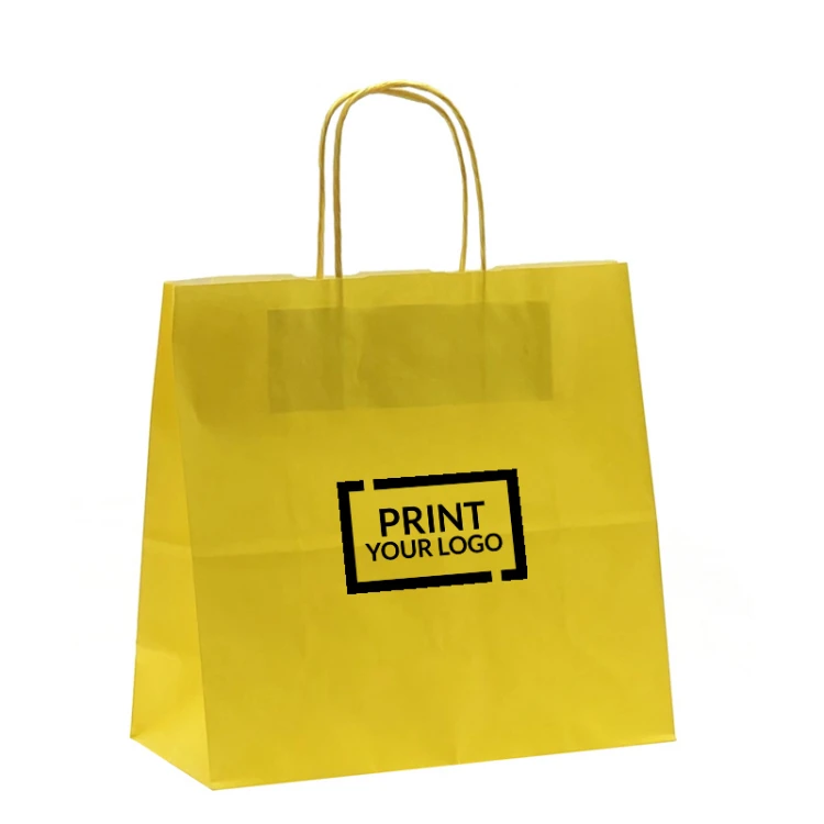 Busta in carta kraft colorata 15x8x20 cm personalizzabile con logo