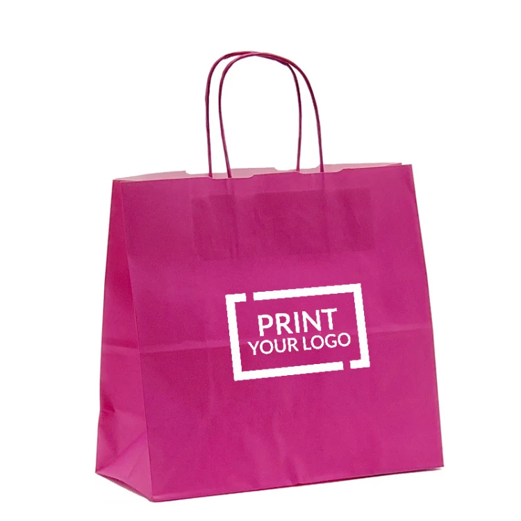 Busta in carta kraft colorata 15x8x20 cm personalizzabile con logo