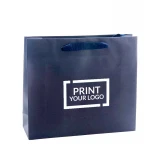 Buste carta kraft eleganti con maniglia in fettuccia di cotone, personalizzate a 1 colore, formato 54+14x44 cm