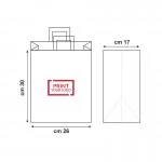 busta in carta 26x17x30 cm per cibo d'asporto