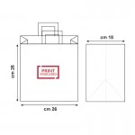 busta in carta 26x18x26 cm per cibo d'asporto