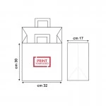 busta in carta 32x17x30 cm per cibo d'asporto