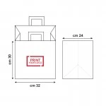 busta in carta 32x24x30 cm per cibo d'asporto