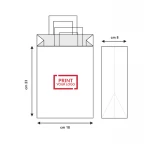 busta in carta bianca 18x8x23 cm per uso commerciale