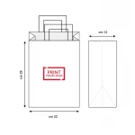 busta in carta bianca 22x12x29 cm per uso commerciale