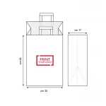 busta in carta bianca 32x17x45 cm per uso commerciale