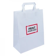 Shopper carta bianca piattina 18x8x23