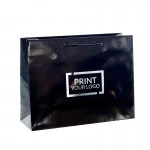 Shopper in carta lucida 58+17x47 cm con logo personalizzato stampato