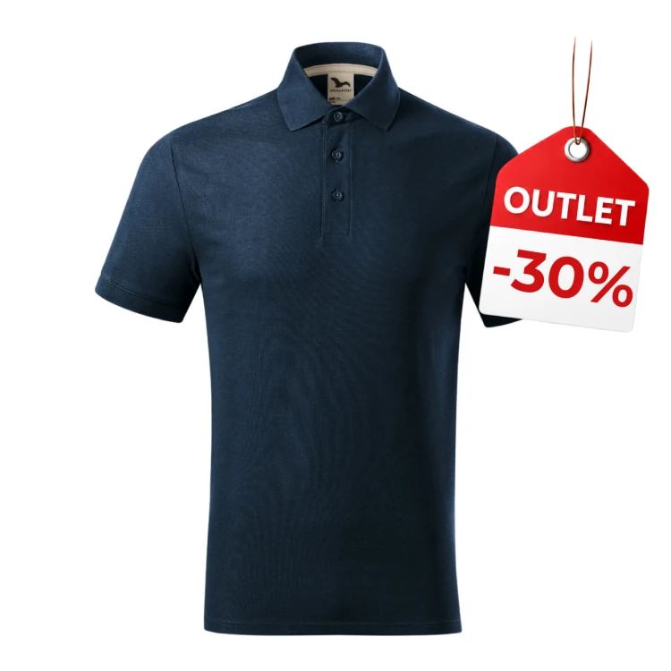 Men's polo shirt MALFINI Prime in organic cotton piqué with collar and buttons, available to personalise