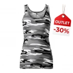 MALFINI women's tank top Camo Triumph in elasticated cotton, front view, ready to personalise with logo