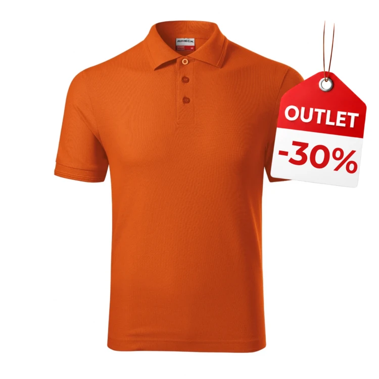 RIMECK Reserve piqué polo shirt with collar and 3 buttons, personalised with company logo