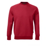 Sweat gris RIMECK mod. Vertex avec manches raglan, vue de face, prêt à personnaliser avec logo d'entreprise