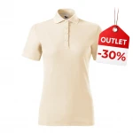 Women's MALFINI Prime polo shirt in GOTS organic cotton with collar and buttons, tapered cut