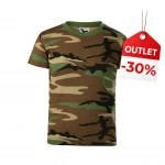 Kids crew neck t-shirt MALFINI in cotton with camouflage print, available to personalise with logo