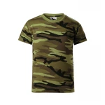 Kids crew neck t-shirt MALFINI in cotton with camouflage print, available to personalise with logo