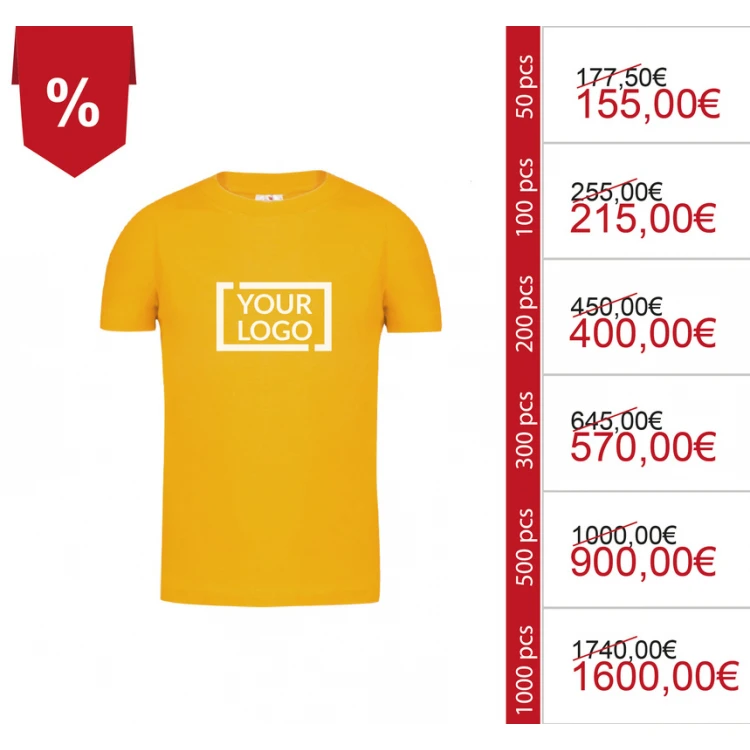 Magliette personalizzate per bambini in cotone 100% - Modello KEYA YC150