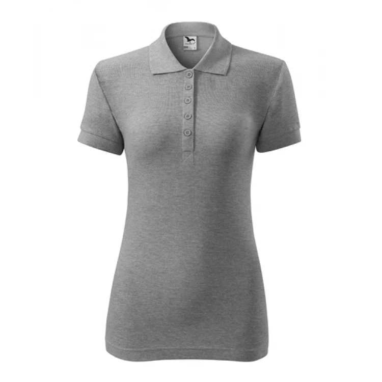 Polo donna con spacchi laterali e 5 bottoncini