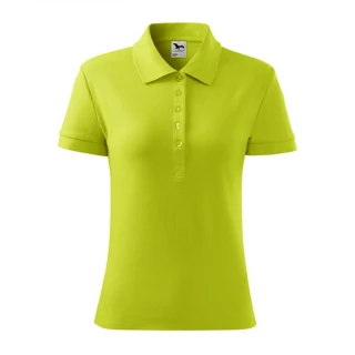 Polo donna con spacchi laterali e 5 bottoncini