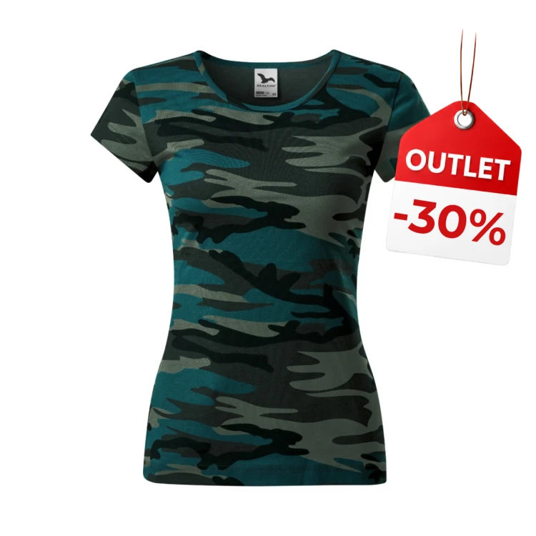 MALFINI womens t-shirt Pure Camouflage in cotton with crew neck, ready to personalise with logo