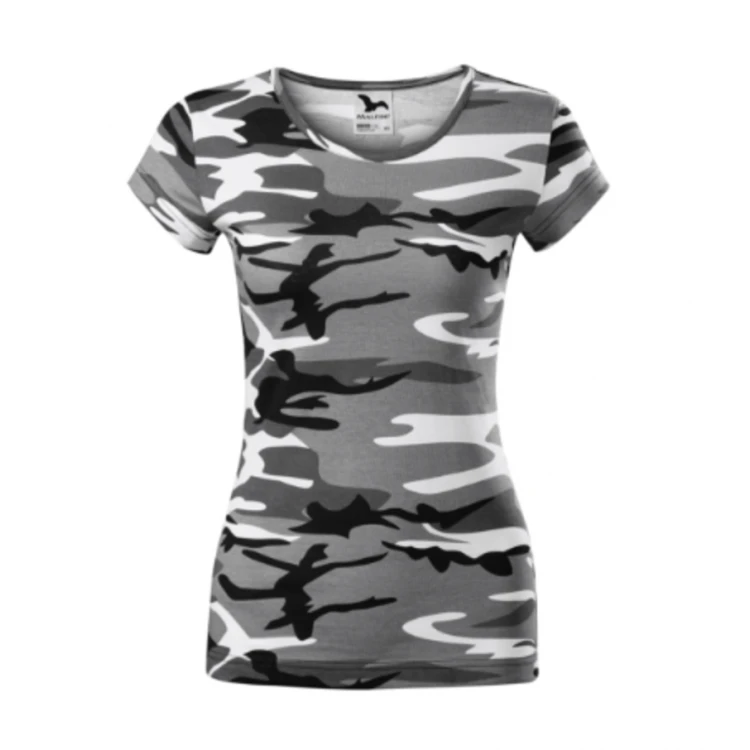 MALFINI womens t-shirt Pure Camouflage in cotton with crew neck, ready to personalise with logo