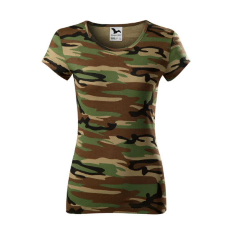 MALFINI womens t-shirt Pure Camouflage in cotton with crew neck, ready to personalise with logo
