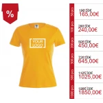 Magliette da donna personalizzate in cotone 100% - Modello KEYA WCS150