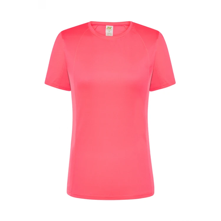 Maglietta sport donna con cuciture tono su tono