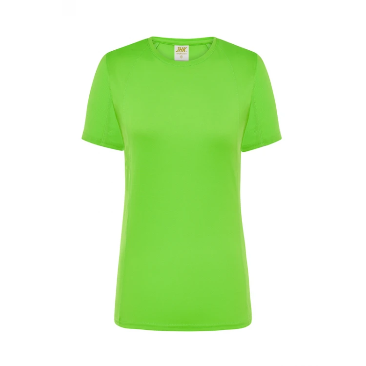 Maglietta sport donna con cuciture tono su tono