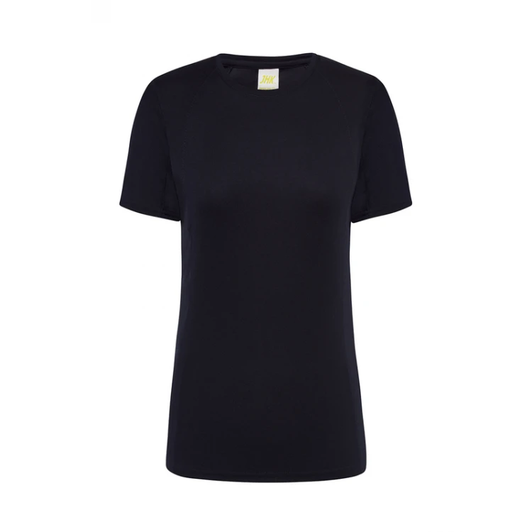 Maglietta sport donna con cuciture tono su tono