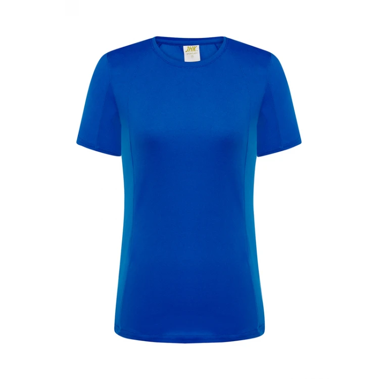 Maglietta sport donna con cuciture tono su tono