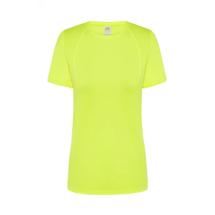 Maglietta sport donna con cuciture tono su tono