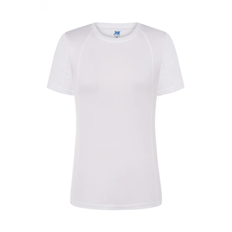 Maglietta sport donna con cuciture tono su tono