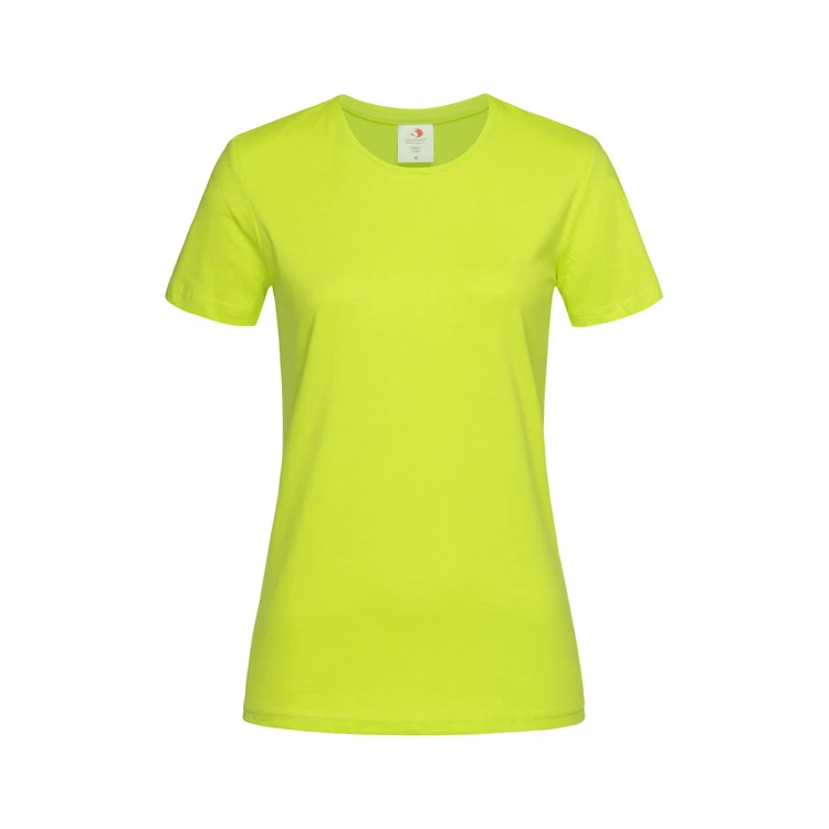 T-shirt donna a mezze maniche, 100% cotone filato ad anelli