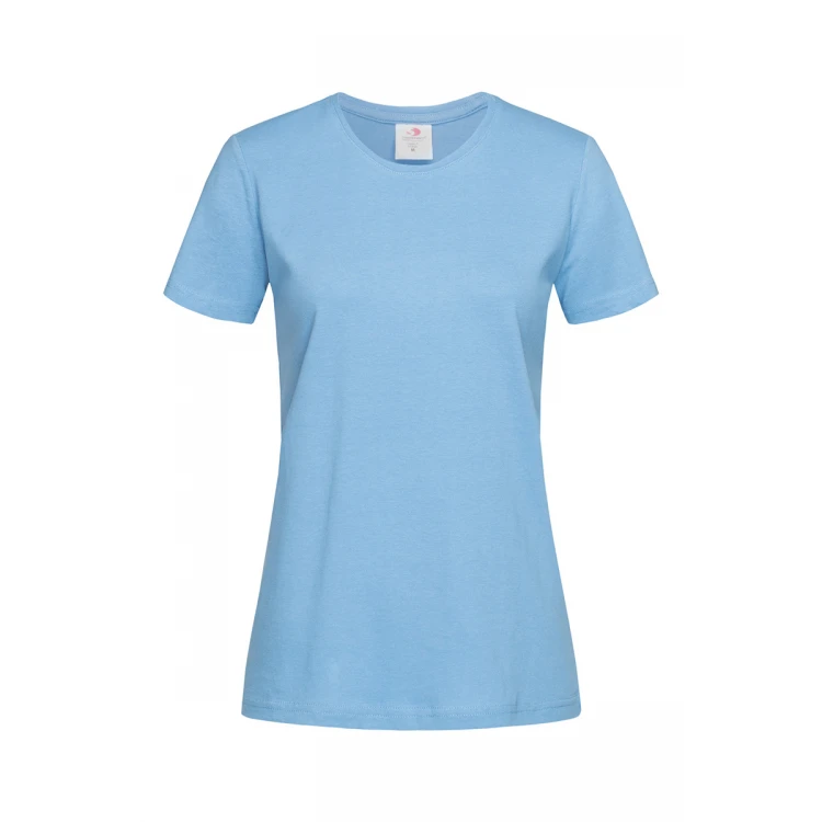 T-shirt donna a mezze maniche, 100% cotone filato ad anelli