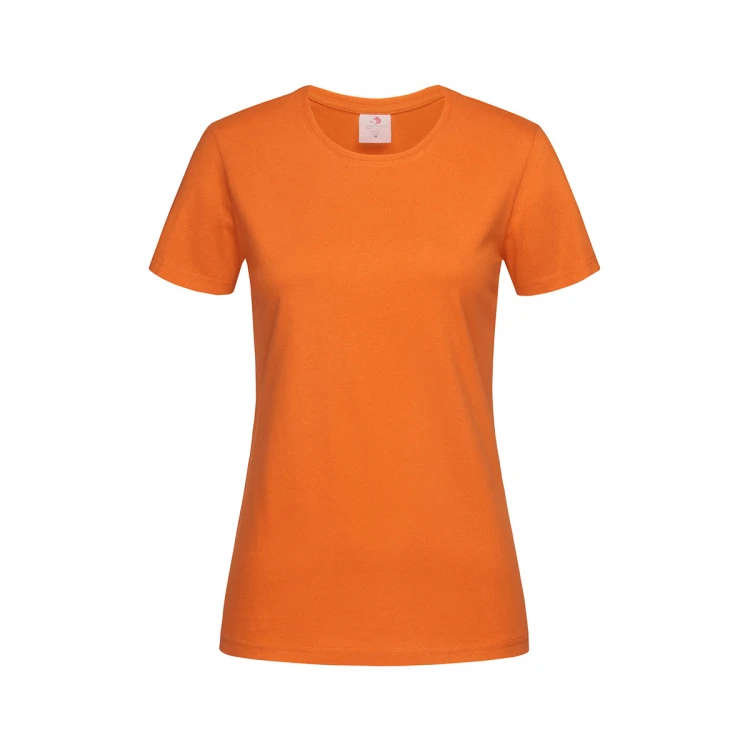 T-shirt donna a mezze maniche, 100% cotone filato ad anelli