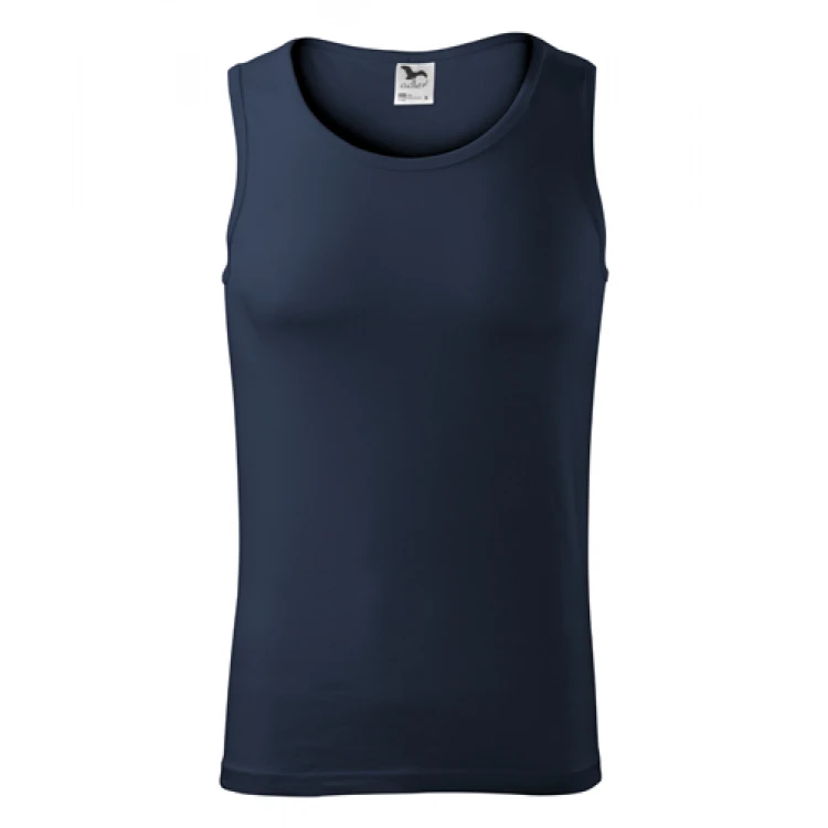 Canotta uomo in jersey singolo con bordo collo e giromanica rinforzati