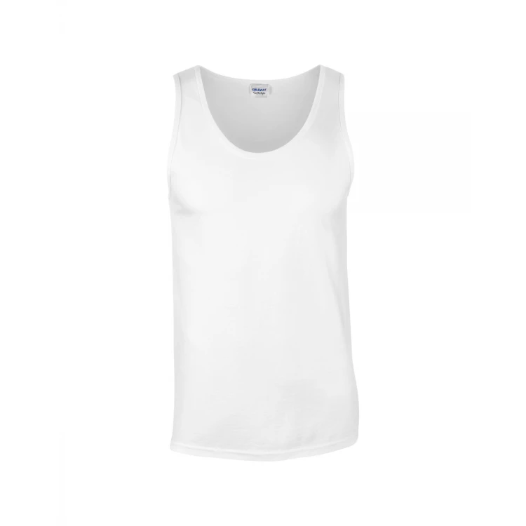 Canotta uomo in cotone preshrunk e bordo in costina