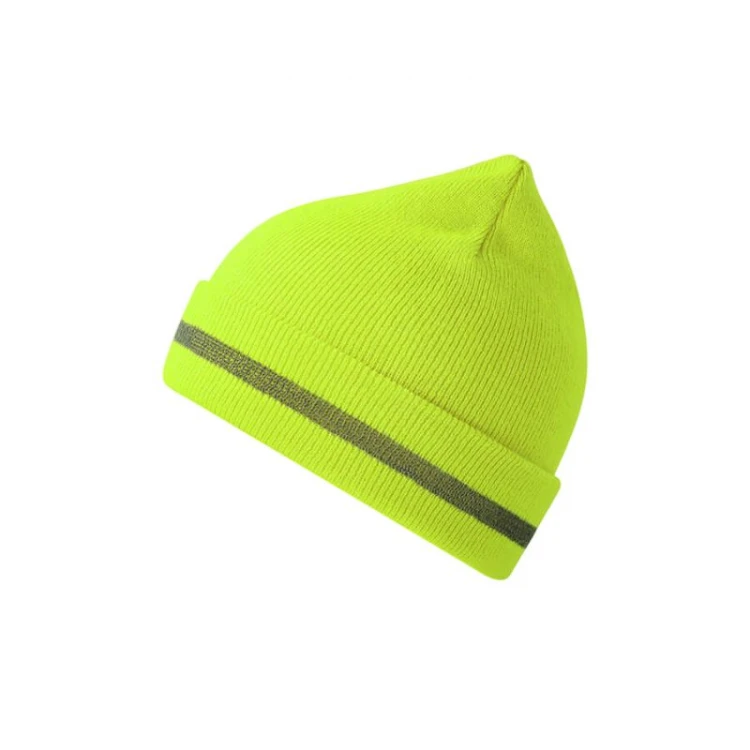 Casquette ATLANTIS mod. Workouts en polyester recyclé avec bande réfléchissante, vue de face
